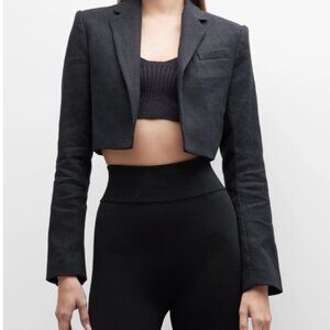 A.L.C. Andy Cropped Jacket Blazer Black Size 2 – Sharp Tailored Fit
